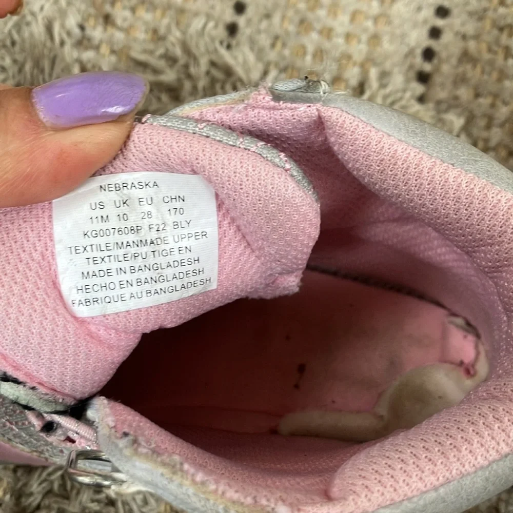 Stride rite wide width Pink waterproof sneaker boots